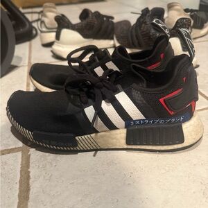 Adidas Men's Black and White Sneakers